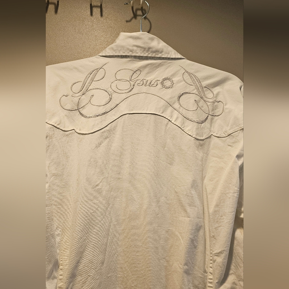 Gsus Industries White Button-Up Shirt - XL